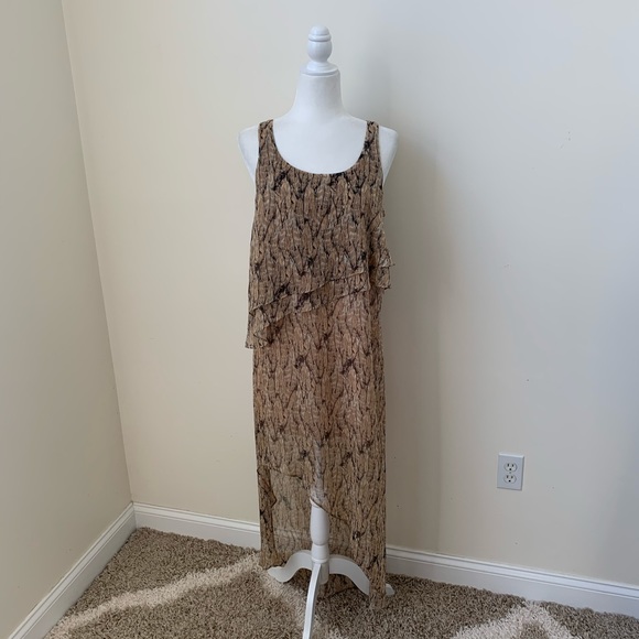 NWT Forever 21 Boho Feather Print Dress - Picture 7 of 7